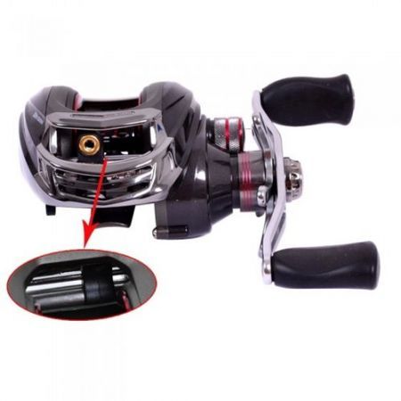 Trulinoya DW1000 11BB 6.3:1 Left Hand Bait Casting Fishing Reel 10Ball Bearings+One-way Clutch Black