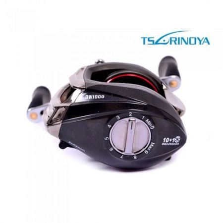 Trulinoya DW1000 11BB 6.3:1 Left Hand Bait Casting Fishing Reel 10Ball Bearings+One-way Clutch Black