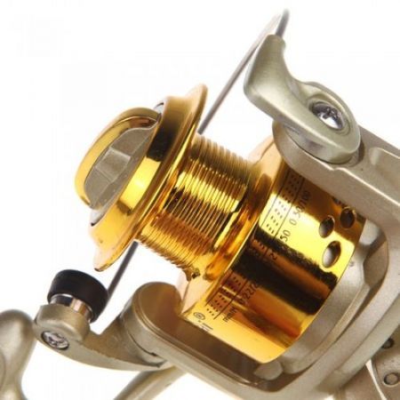 6BB Ball Bearings Left/Right Interchangeable Collapsible Handle Fishing Spinning Reel SG3000 5.1:1 Golden