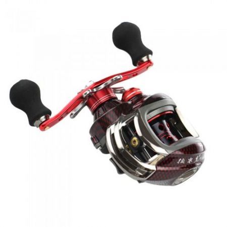 12BB 6.3:1 Right Hand Bait Casting Fishing Reel 10Ball Bearings + One-way Clutch High Speed Red