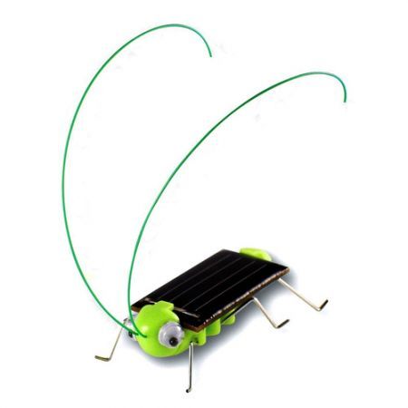 Solar Energy Powered Toy Grasshopper Green Science