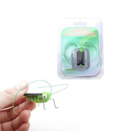 Solar Energy Powered Toy Grasshopper Green Science