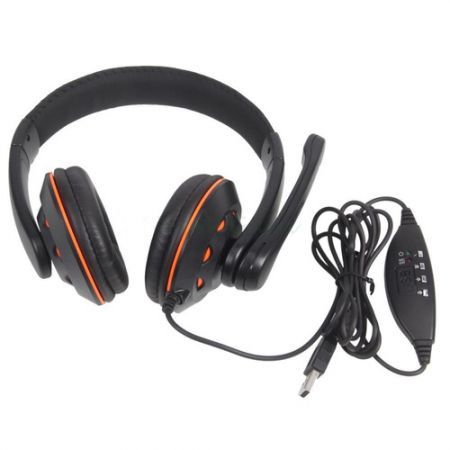 OVLENG Q5 USB Stereo Headphone Headset Earphone with Microphone for PC Laptop