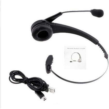 Wireless Bluetooth Headset Earphone Headphone Boom Mic For Phone PS3