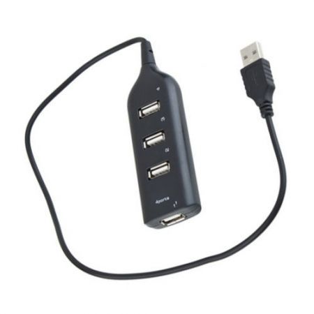 High Speed 4 Port USB 2.0 Multi HUB Splitter PC Laptop Adapter Black