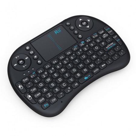 LUD 2.4G Rii Mini i8 Wireless Keyboard with Touchpad for PC Pad Andriod TV Box Black