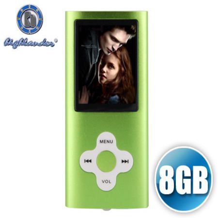 Highlander MF-5308/8 8GB 1.8" TFT MP3 / WMA / JPEG Multimedia Media Video MP4 Player in Lime
