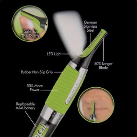 LUD Personal Ear Nose Neck Hair Trimmer Clipper With LED Light