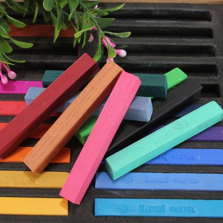 LUD 24 Colors Non-toxic Temporary Hair Color Chalk Square Hair Chalks