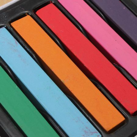 6pcs Non-toxic Temporary Pastel Square Hair Chalk