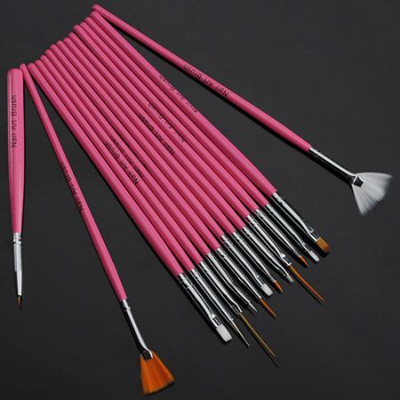 15 Nail Art Design Painting Tool Pen Polish Brush Set