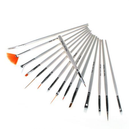 15 Nail Art Design Painting Draw Pen Polish Brush Set