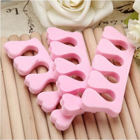 20pcs Nail Art Soft Finger Toe Separator Pedicure Tool