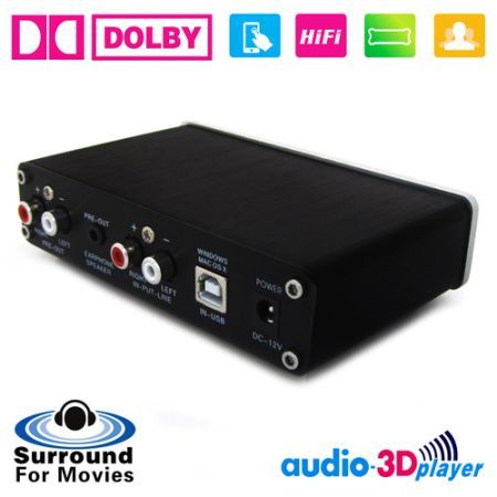 Dolby Surround Sound Audio Processor Usb Decoding Dac Independent Amp Sound Controller  Asio