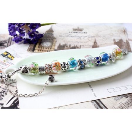 Fashion Chic Azure Stone Silver Chain C