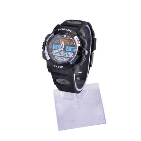 ALIKE A95 Sports 50m Water Resistant Quartz Digital Wrist Watch - Black + Grey