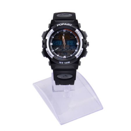 ALIKE A95 Sports 50m Water Resistant Quartz Digital Wrist Watch - Black + Grey