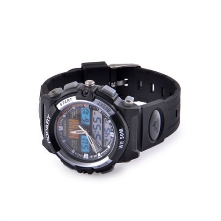 ALIKE A95 Sports 50m Water Resistant Quartz Digital Wrist Watch - Black + Grey