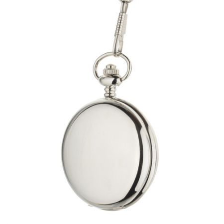 ORKINA W343 Silver Polish Pocket Watch - Silver + White