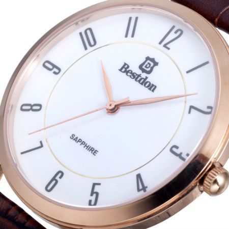 BESTDON BD98102G Men's Fashionable Waterproof Quartz Wrist Watch ?C Gold + Brown + White