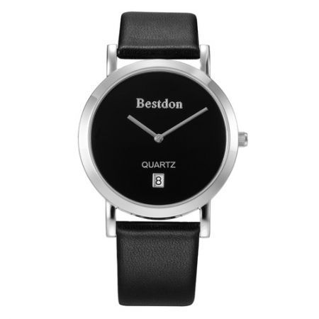 BESTDON BD9951G Men's Fashionable Simple Waterproof Quartz Wrist Watch ?C Black + Silver