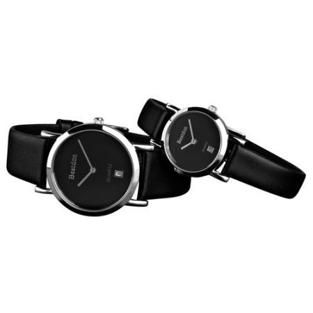 BESTDON BD9951G Men's Fashionable Simple Waterproof Quartz Wrist Watch ?C Black + Silver