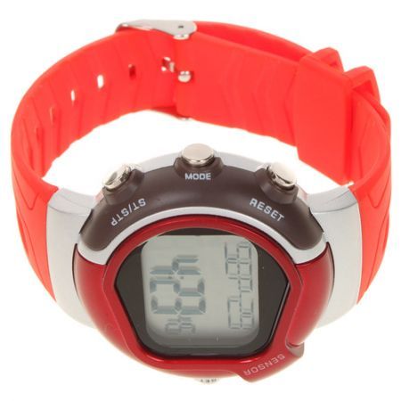 Stylish Digital Sports Heart Rate Monitor Wrist Watch Red