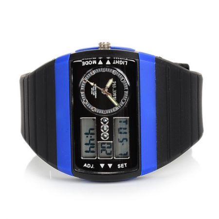 ALIKE AK8116 Sports Quartz Diving Wrist Watch - Black + Blue