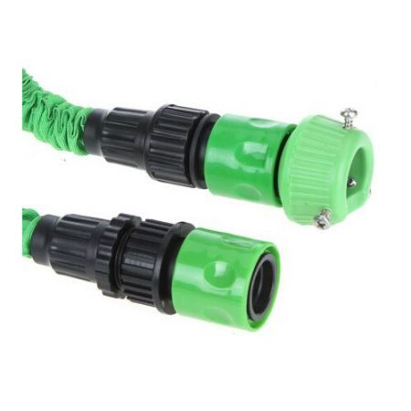 LUD 25FT Ultralight Flexible 3X Expandable Garden Magic Water Hose Pipe Green