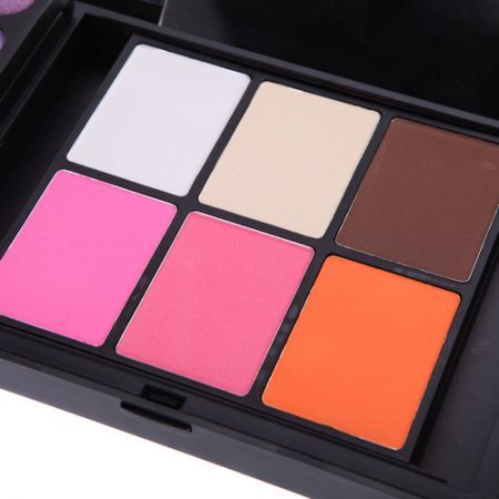 Professional 156 Color Eyeshadow Lip Gloss Blush Foundation Makeup Palette Cosmetics with Mirror