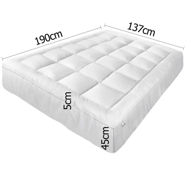 Giselle Bedding Mattress Topper Pillowtop Protector Pad Double