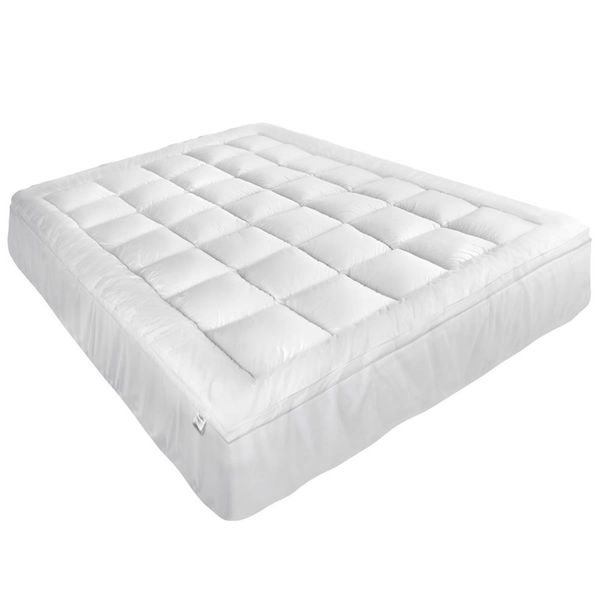 Giselle Queen Mattress Topper Pillowtop 1000GSM Microfibre Filling Protector