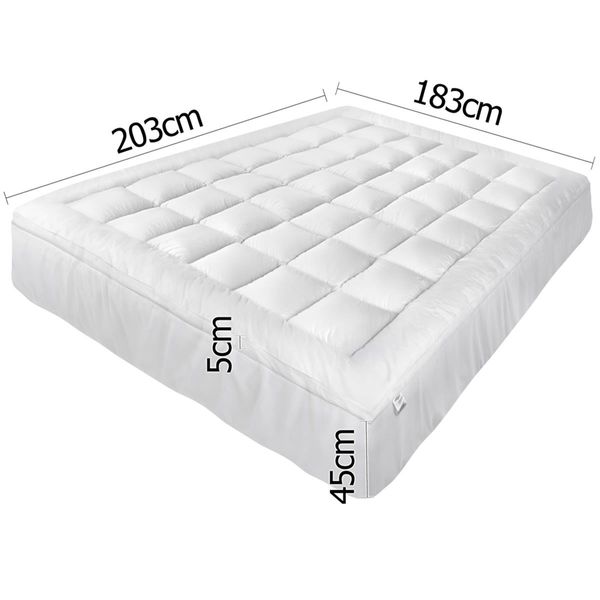 Giselle Bedding Mattress Topper Pillowtop Protector Pad King