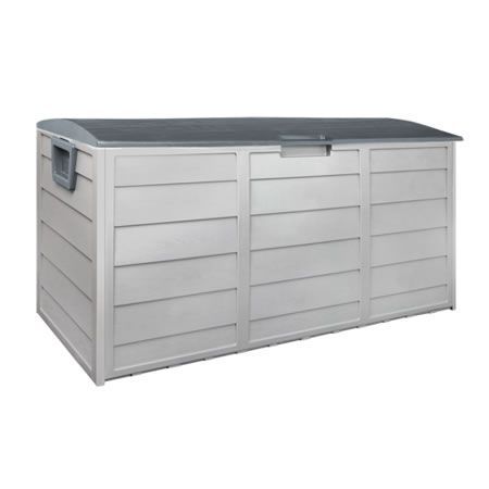 Gardeon Outdoor Storage Box 290L Lockable Organiser Garden Deck Shed Tool Grey