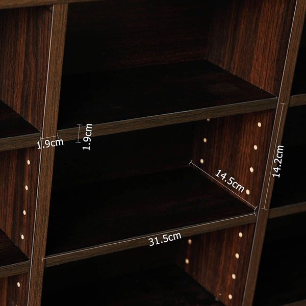 Artiss Bookshelf CD Storage Rack - BERT Brown