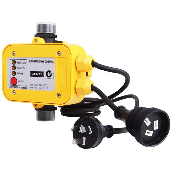 Giantz Automatic Electronic Water Pump Controller - Yellow