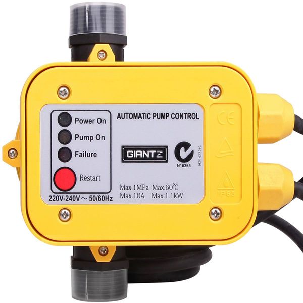 Giantz Automatic Electronic Water Pump Controller - Yellow