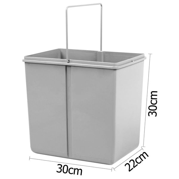 Cefito 2x15L Pull Out Bin - Grey