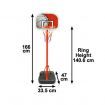 1.6M Adjustable King Sport Basketball Set With Carry Case