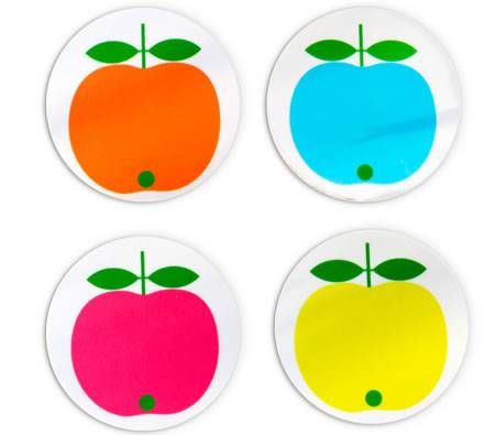 Koloni 4pk Assorted Apple Coasters 