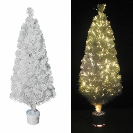 120cm White Fibre Optic Christmas Tree Crazy Sales