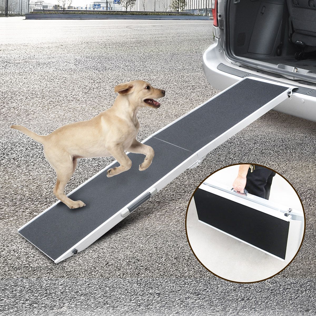 Aluminium Large Foldable Pet Ramp with Non Slip Surface