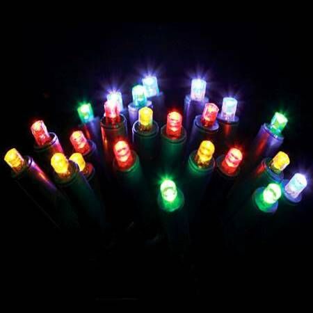 Christmas 10m Fairy Lights Bulb Set - 100 Multi Coloured LED Lights