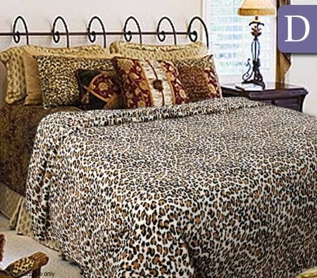Shangri-La Linen Faux Fur Double Quilt Cover Set - Leopard