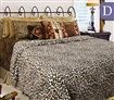 Shangri-La Linen Faux Fur Double Quilt Cover Set - Leopard
