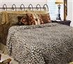 Shangri-La Linen Faux Fur Double Quilt Cover Set - Leopard