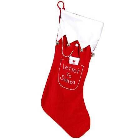 Christmas Stocking Decoration - Letter to Santa Design