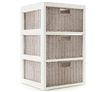 Chest of Drawers with 3 Storage Basket Drawers - Light Brown 