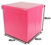 Foldable Storage Ottoman - Watermelon Pink