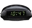 PYE Digital Alarm Clock with AM/FM Radio - Black